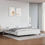 vidaXL Cadre de lit Blanc 160x200 cm Similicuir