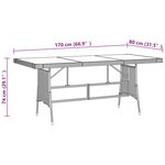 vidaXL Ensemble de salle à manger de jardin 9 Pièces Résine tressée Noir