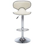 vidaXL Tabourets de bar lot de 2 crème similicuir