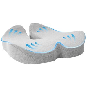 vidaXL Oreiller avec oreiller Gris clair 50 x 43 x 10 cm Coton