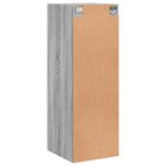 vidaXL Armoire murale avec portes en verre sonoma gris 35x37x100 cm