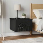 vidaXL Cabinet de chevet mural 2 pc Noir 33 x 34 5 x 20 cm