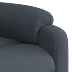 vidaXL Fauteuil de massage inclinable gris foncé velours