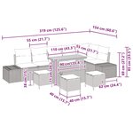 vidaXL Ensemble de canapé de jardin 10 Pièces Gris Poly rotin