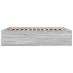 vidaXL Cadre de lit sans matelas sonoma gris 150x200 cm