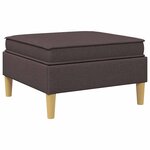 vidaXL Pouf avec Rangement Marron foncé Tissu