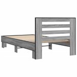 vidaXL Cadre de lit sans matelas sonoma gris 90x200 cm