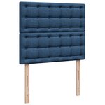 vidaXL Sommier à lattes de lit avec matelas bleu 120x190 cm tissu