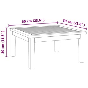 vidaXL Table de Jardin Marron Bois de teck massif