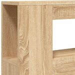 vidaXL Tête de lit à LED chêne sonoma 100x18 5x103 5cm bois ingénierie