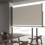 vidaXL Auvent latéral rétractable de patio 140 x 300 cm Blanc cassé