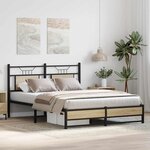 vidaXL Cadre de lit sans matelas chêne sonoma 140x190 cm