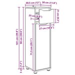 vidaXL Cabinet de salle de bain Chêne Sonoma 30 5 x 30 x 101 cm