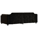 vidaXL Lit de repos sans matelas noir 90x200 cm tissu