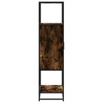 vidaXL Buffet haut chêne fumé 68x35x139 cm bois d'ingénierie métal