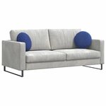 vidaXL Coussins de siège 2 Pièces Bleu police Ø 40 x 13 cm Velours