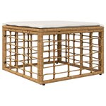 vidaXL Ensemble de canapés d'extérieur 5 Pièces Blanc Naturel et Crème
