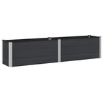vidaXL Jardinière surélevée Noir 250 x 50 x 54 cm WPC et Aluminium