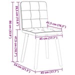 vidaXL Chaises à manger lot de 4 gris clair tissu