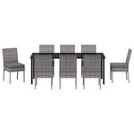 vidaXL Ensemble de salle à manger pour jardin 9 Pièces Gris