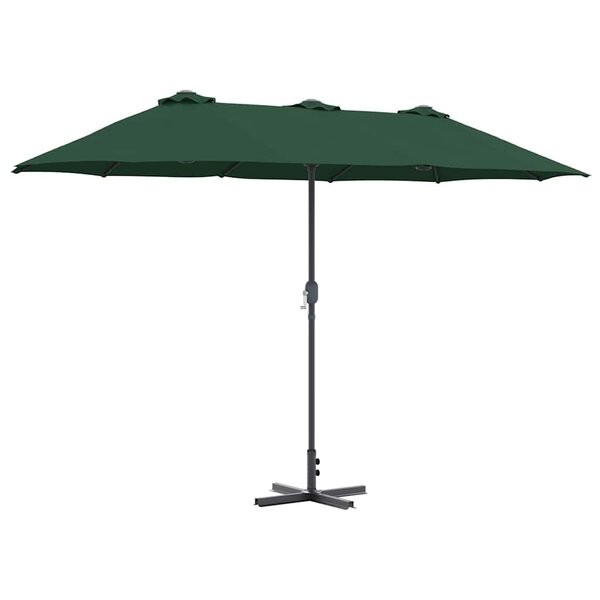 vidaXL Parasol de jardin Vert 370 x 197 x 239 cm
