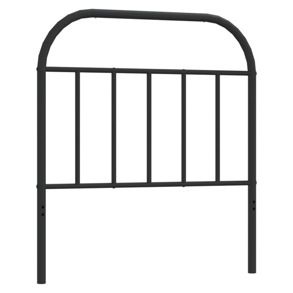 vidaXL Tête de lit de remplacement métal noir 90 cm