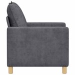 vidaXL Canapé Gris foncé 76 x 81 x 87 5 cm Polyester