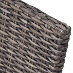 vidaXL Chaises à manger lot de 2 marron rotin kubu et bois d'acajou