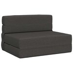 vidaXL Canapé-lit pliable Gris foncé 70 x 72 x 60 cm Tissu
