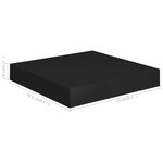 vidaXL Étagère flottante murale noir 23x23 5x3 8 cm MDF
