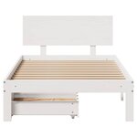 vidaXL Cadre de lit avec tiroirs sans matelas blanc 100x200 cm