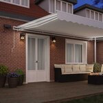 vidaXL Auvent Rétractable avec Blanc 500 ×300 cm tissu