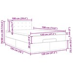 VidaXL Cadre de lit ottoman avec matelas marron foncé 120x190 cm tissu