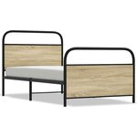 vidaXL Cadre de lit sans matelas 100x200 cm chêne sonoma