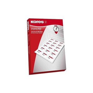 Kores etiquette universelle, 48,5 x 25,4 mm, blanc