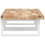 vidaXL Étagère de vasque murale acier et bois massif d'acacia