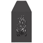 vidaXL Braise Noir 50 x 50 x 100 cm Acier laminé à froid