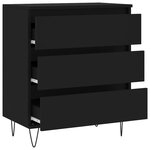 vidaXL Buffet Noir 60x35x70 cm Bois d'ingénierie