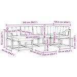 vidaXL Ensemble de canapés d'extérieur 7 pc Naturel et Beige