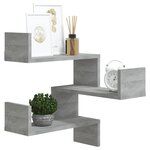vidaXL Étagère d'angle murale Sonoma gris 40x40x50cm Bois d'ingénierie
