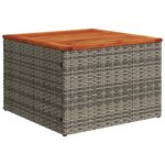 vidaXL Salon de jardin avec coussins 7 Pièces gris résine tressée