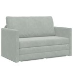 vidaXL Canapé-lit pliant Gris clair 124 x 71 x 78 cm Velours
