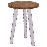 vidaXL Plateau de table Marron Clair Ø 40 x 2 5 cm