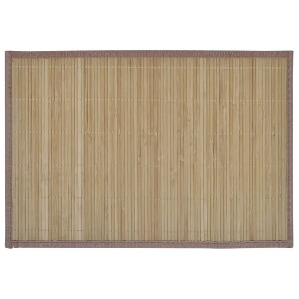 vidaXL Napperons 6 Pièces Bambou 30 x 45 cm Marron