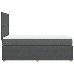 vidaXL Sommier à lattes de lit avec matelas Gris foncé 100x200cm Tissu