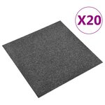 vidaXL Tapis 20 Pièces Anthracite 50 x 50 cm 100  Polypropylène