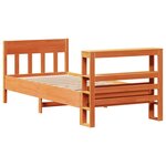 vidaXL Cadre de lit sans matelas cire marron 90x190 cm bois pin massif