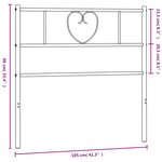 vidaXL Tête de lit métal blanc 100 cm