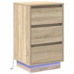vidaXL Cabinet de chevet avec tiroir Chêne sonoma 39 x 34 5 x 65 cm