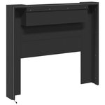 vidaXL Armoire tête de lit avec LED noir 120x16 5x103 5 cm
